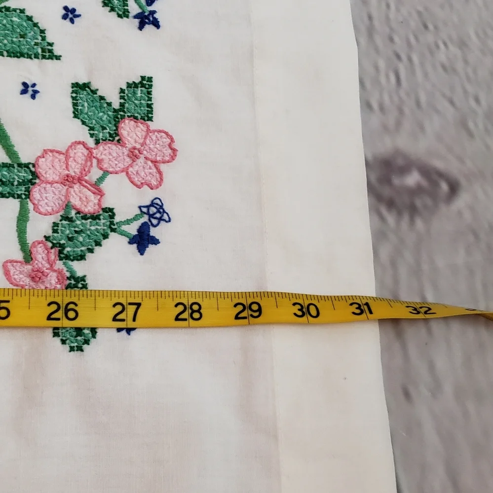 Vintage Pillowcase Needlepoint Standard Size